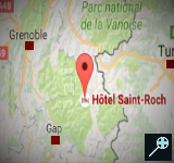 FR - Kaart Hotel Saint Roch - Franse Alpen 